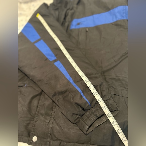 STARTER VTG Y2K Men’s Sz: XL Down Jacket Heavy Duty Ski Winter Black & Blue. - Picture 5 of 16